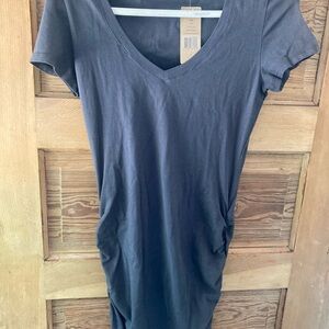 NWT Michael Stars V Neck Ruched Side Mini Dress